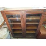 A Victorian Mahogany two door glazed bookcase