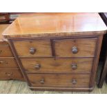 A chest of two short and three long drawers