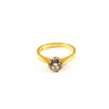 An 18ct Gold Diamond solitaire ring,