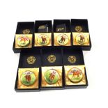 Boxed Kingsley enamel boxes with racehorse lids, User Friendly 1992 (3),