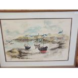 A pair of original limited edition Urbain Huchet lithographs 'Le Petit Port' No.