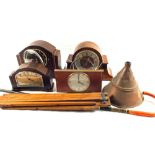 Various mantel clocks,