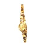 A lady's 9ct Gold wristwatch and strap