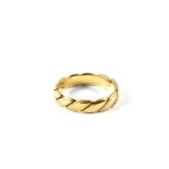 An 18ct Gold wedding band,