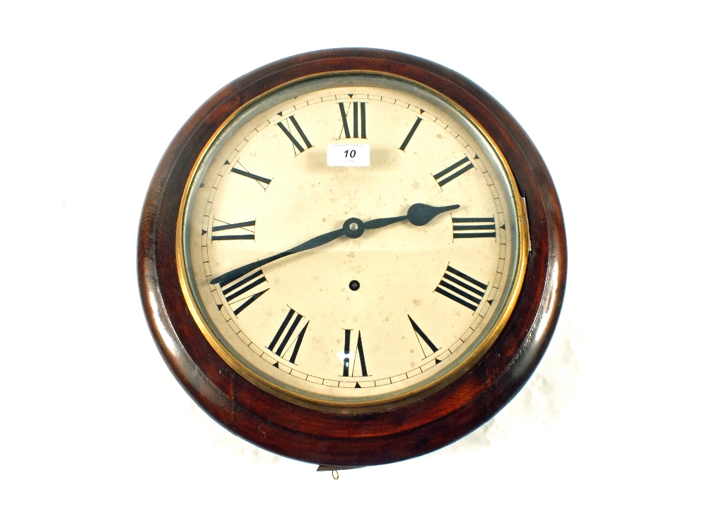A Mahogany cased dial clock