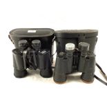 Two pairs of binoculars,