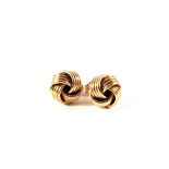 A pair of 9ct Gold knot earrings