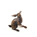 A limited edition solid Bronze figure of a Hare,