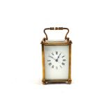 A Brass cased carriage clock