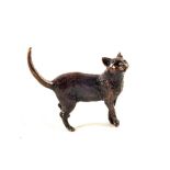 A miniature solid Bronze figure of a Cat,