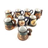 Eight various Gt Yarmouth tankards