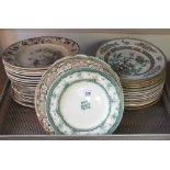 Various mainly Victorian dinner and soup plates