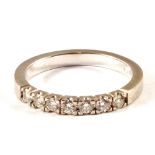 A 9ct White Gold Diamond half eternity ring,