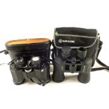 Two pairs of binoculars,