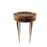 A 19th Century Mahogany oval plant stand with galleried top