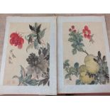 Various Japanese watercolours plus figure and floral watercolours and prints