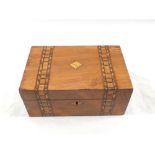 A Victorian inlaid Mahogany sewing box