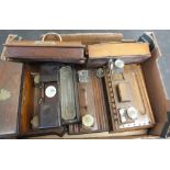 Six various wooden inkstands,