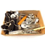 A large quantity of Silver plated cutlery,