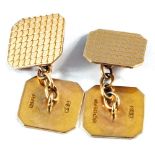 A pair of 9ct Gold cuff links