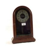 A Bulle inlaid Mahogany dome top mantel clock