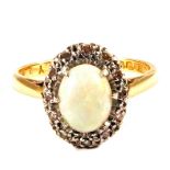 An 18ct Gold Opal set ring,