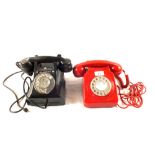 Two telephones,