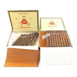 Two part boxes of Cuban Montecristo cigars