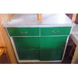 A 1960's kitchen unit and formica top table