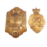 Two Georgian (PATTERN) helmet plates