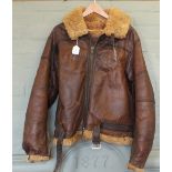 A vintage WWII (PATTERN) leather flying jacket