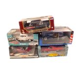 Five boxed American die cast cars, Road Legends, Ricko,