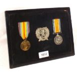 A WWI pair to 2383 Pte J.