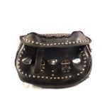 An American leather Harley Davidson motorcycle saddle bag