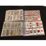 Various Wills and Player cigarette cards in sleeves