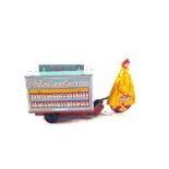 Welso Toys tin plate clockwork milk float and man