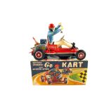 A boxed Japanese Nomura tin plate battery operated Mystery Action Go Kart