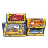 Boxed Corgi models, 413 Mazda motorway truck, 493 Mazda pickup,