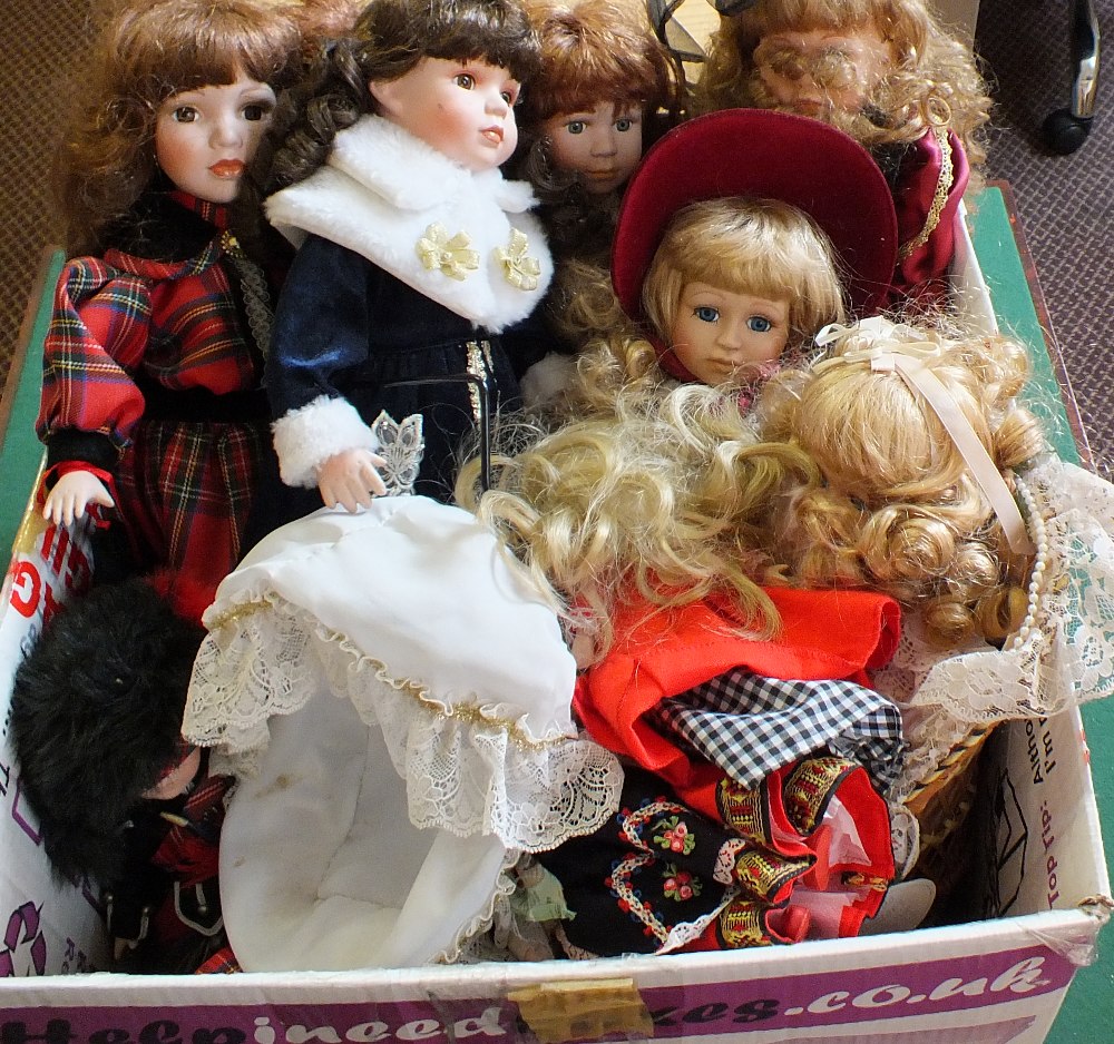 Two boxes of various dolls - Image 2 of 2