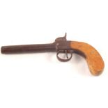 A Belgium 19th Century percussion box lock pocket pistol