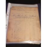 A folder of various vintage billheads