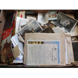 A large box of mixed ephemera