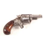 A Colt 'New Line' five shot revolver in .41 C/F cal with rosewood bird head grips, S/No.