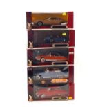 Five boxed American 'Road' die cast car models