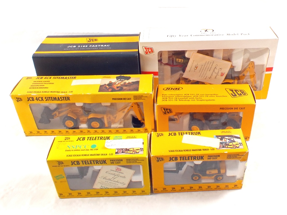 Six boxed Joal and other JCB's