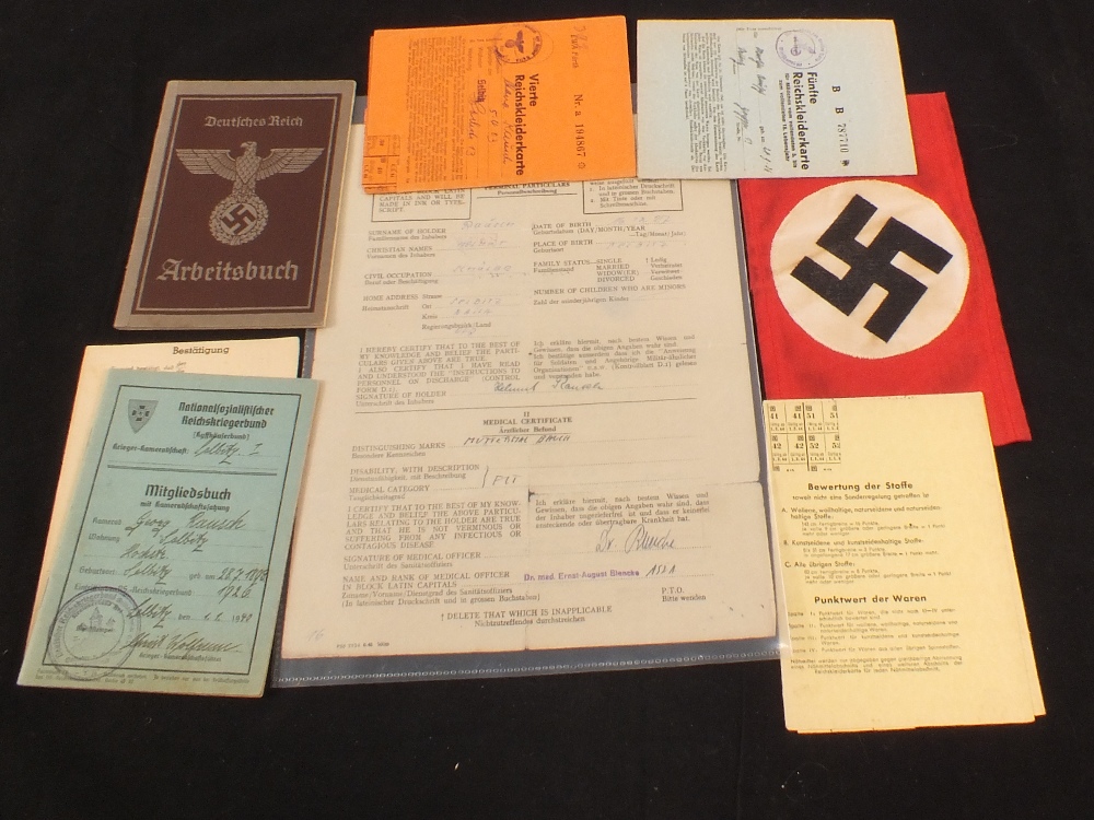 German WWII (PATTERN) ID book ration books,