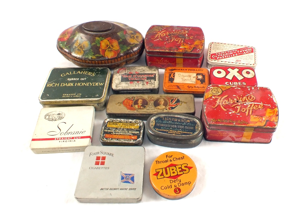 Rowntrees and 1935 Jubilee tins plus various others