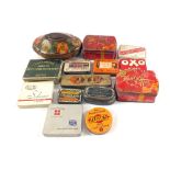 Rowntrees and 1935 Jubilee tins plus various others