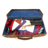 WITHDRAWN Two cases of Masonic regalia including four aprons,