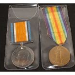 WWI BWM and Victory medals to Lieut G.B.